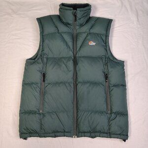 Lowe Alpine Ladakh Down Vest Mens Size Medium Green Rip-Stop Down Full Zip